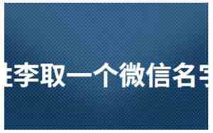李字网名