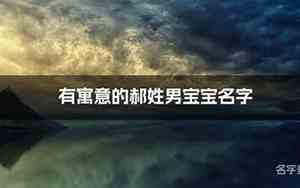 男宝宝姓郝名字
