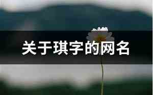 关于琪的网名