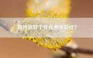 做好名字标识设计