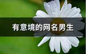 一个人的网名男生