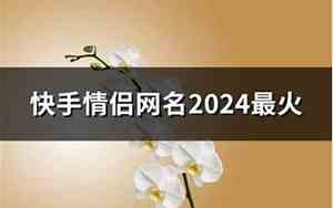 最火快手网名