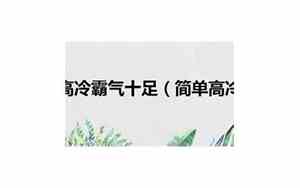 简单高冷网名