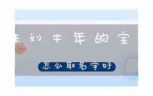 姓刘牛宝宝的名字
